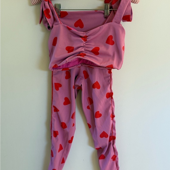 Beach Riot Pink Heart Print Two-Piece Set - Picture 2 of 2